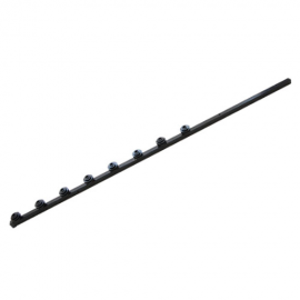 8 Line Straight Square Tube Black