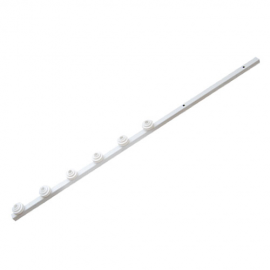 6 Line Straight Square Tube White