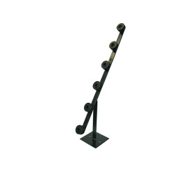 6 Line T-Pole Black