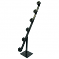 6 Line T-Pole Galvanised and Powder Coated Black